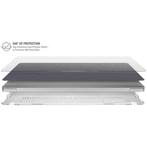 Silver Carbon Fiber Specialty Texture Material MacBook Air 15in (2023-2025) Case plus Skin